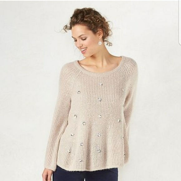 LC Lauren Conrad Sweaters - Lauren Conrad Embellished Pullover Sweater