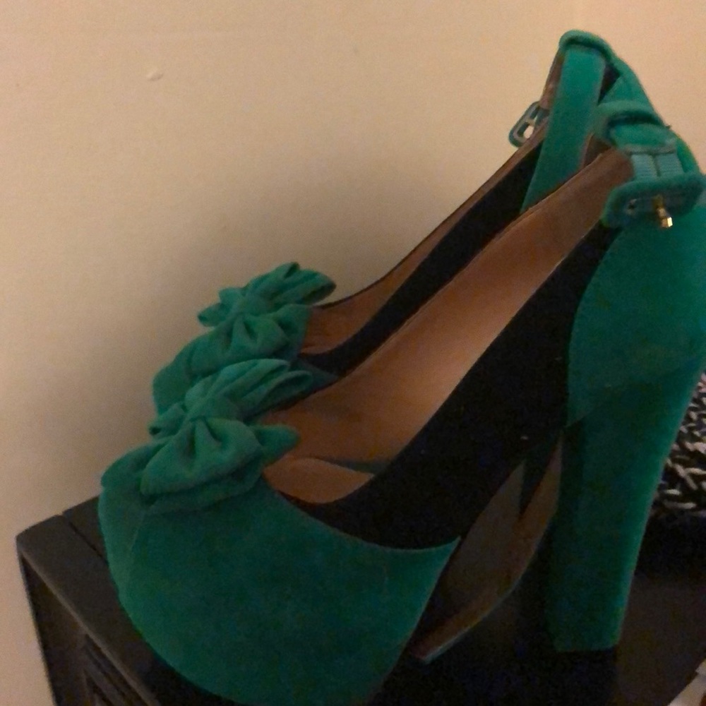 Green Platform Shoes