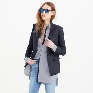 J Crew Regent Blazer in Navy Linen, size 2 Petite