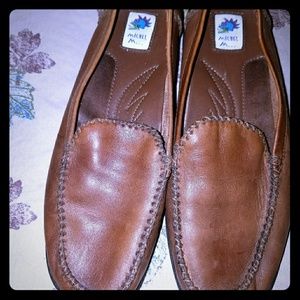 Michel m handmade women's leather slip on shoes