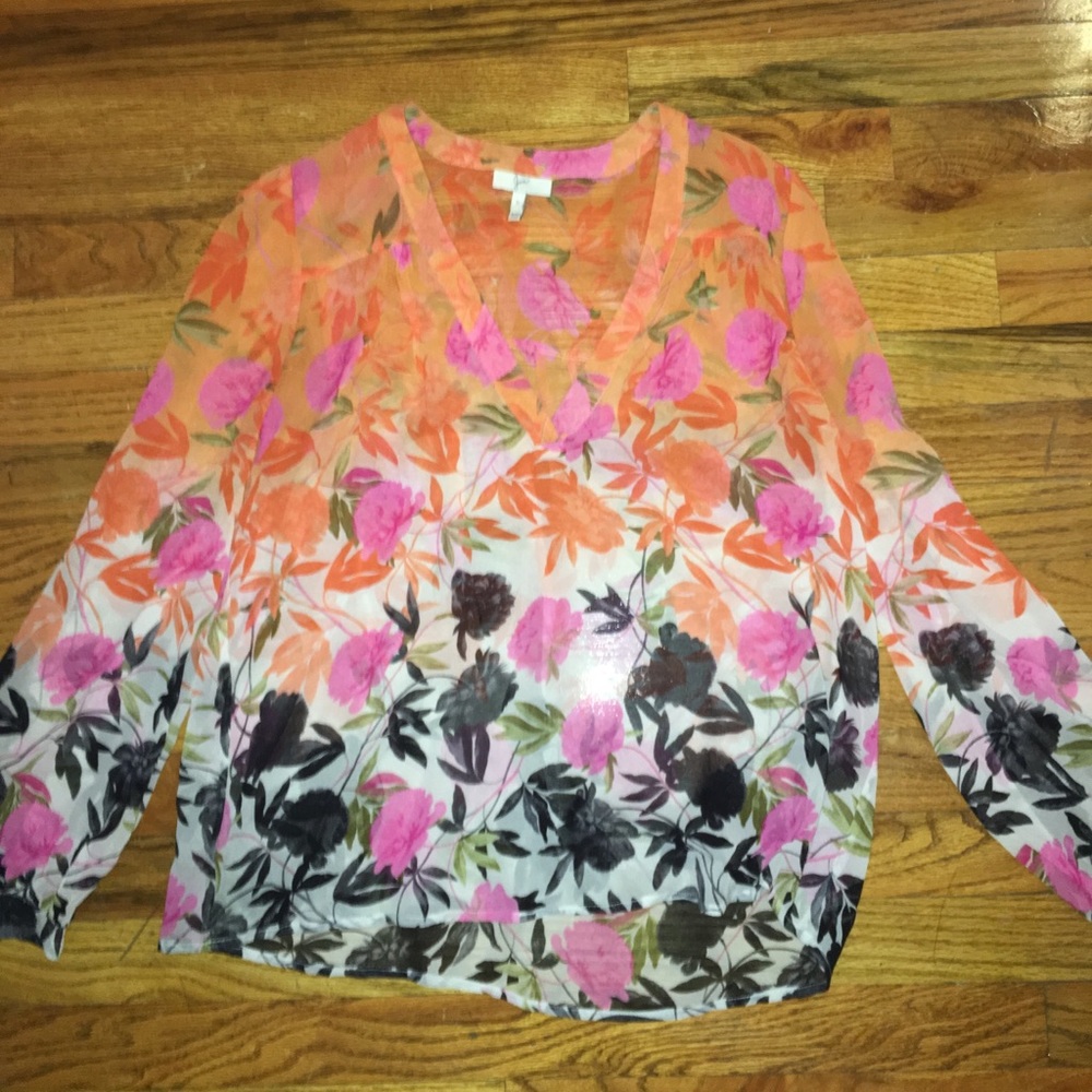 Joie floral print sleeved top blouse