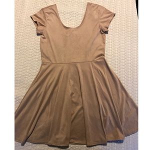 NEW Derek Heart Faux Suede Fit and Flare Dress LRG
