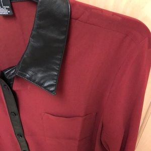 Maroon / burgundy blouse