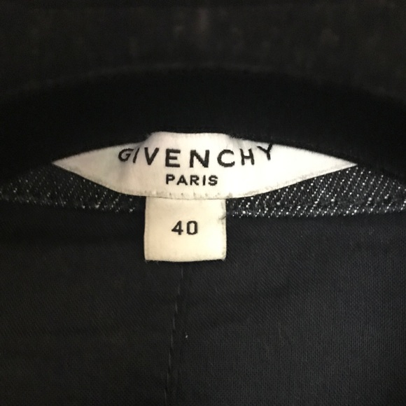 SOLD-Givenchy ruffle hem detail denim jacket - Picture 6 of 8