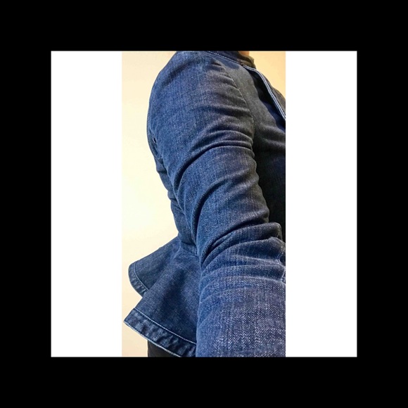 SOLD-Givenchy ruffle hem detail denim jacket - Picture 8 of 8