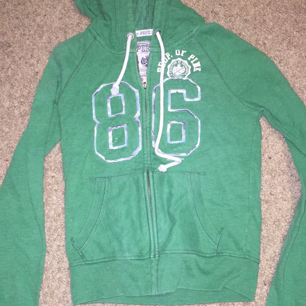 Pink hooded sweatshirt