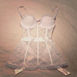 Sheer lace white lingerie