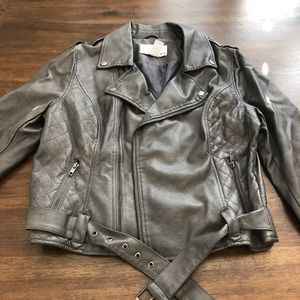 NEW Bar III Greg faux leather jacket w. Tags