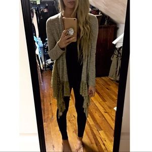 Altar'd State Lace High-Low Cardigan