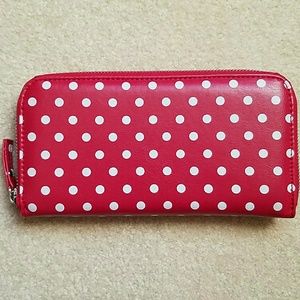 🐞 KIMCHI BLUE Red Clutch Wallet Polka Dots UO