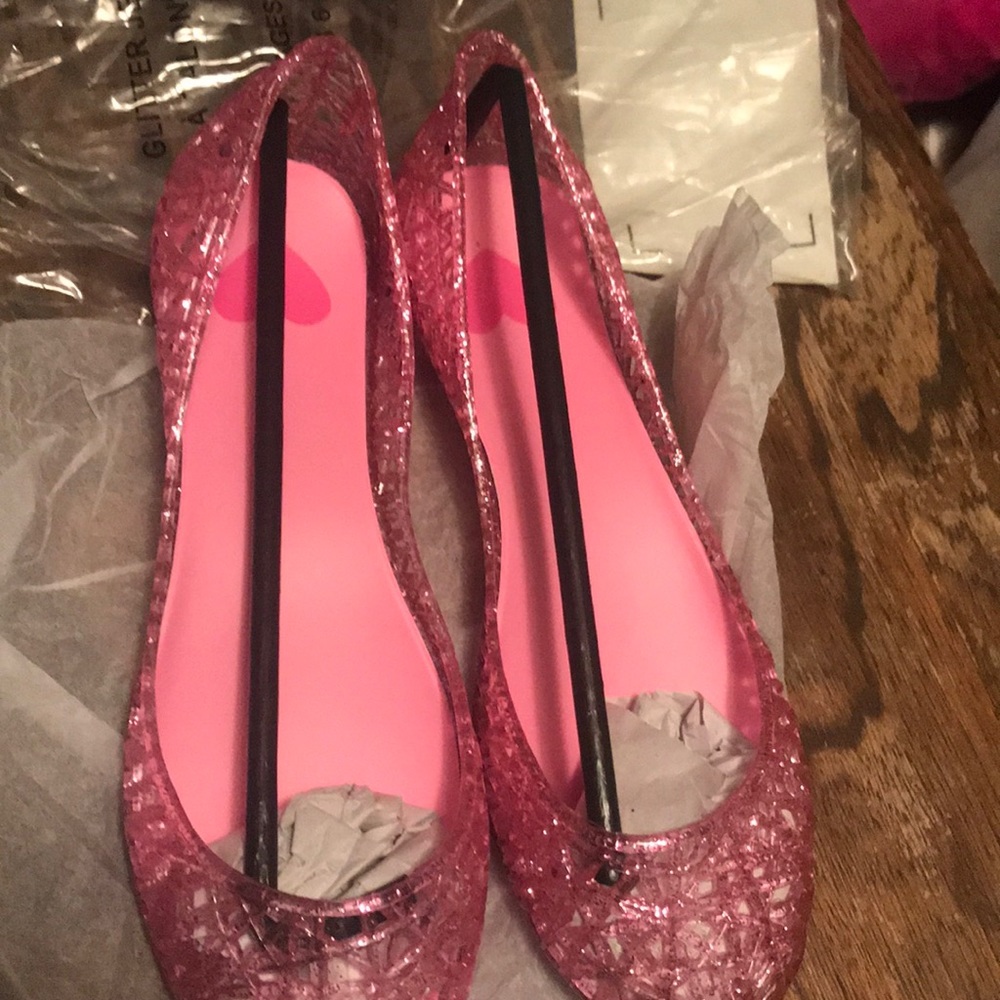 Girls glitter flats
