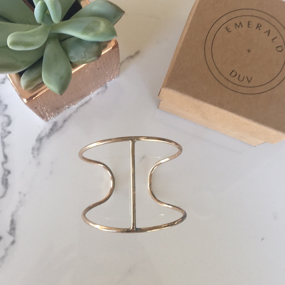 Emerald + Duv cuff bracelet