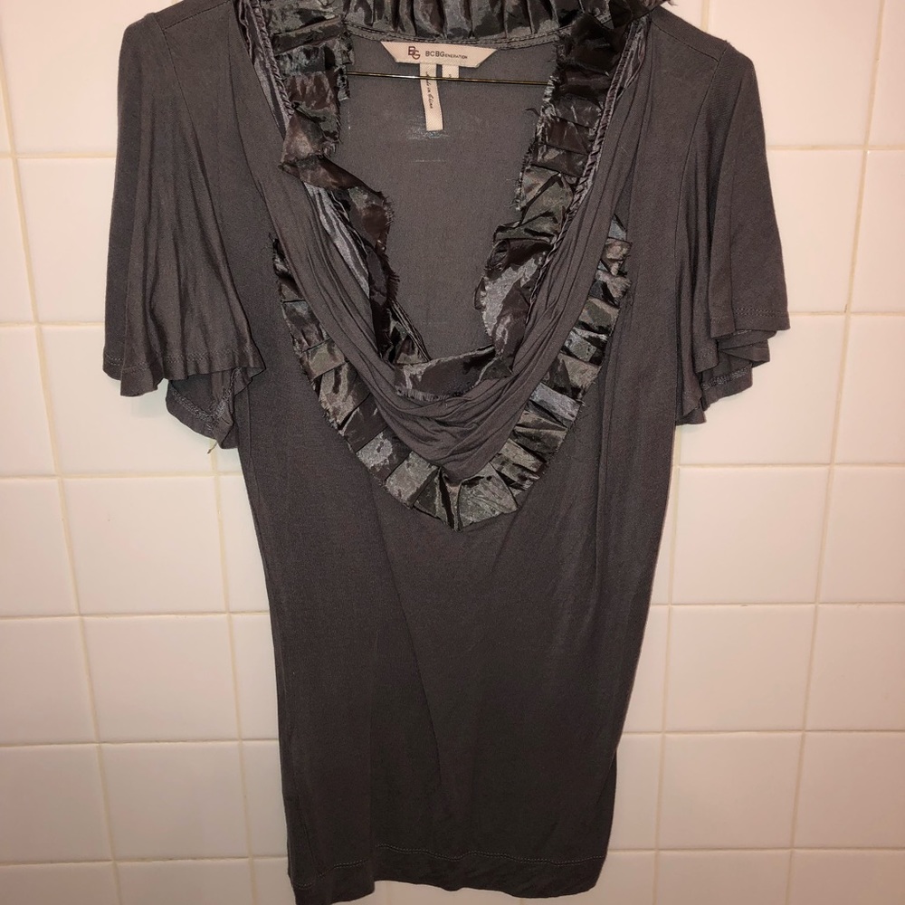 BCBG | dark gray top