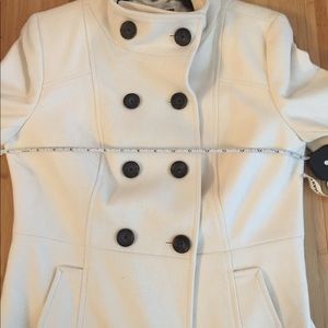NWT white wool pea coat jacket. So cute!