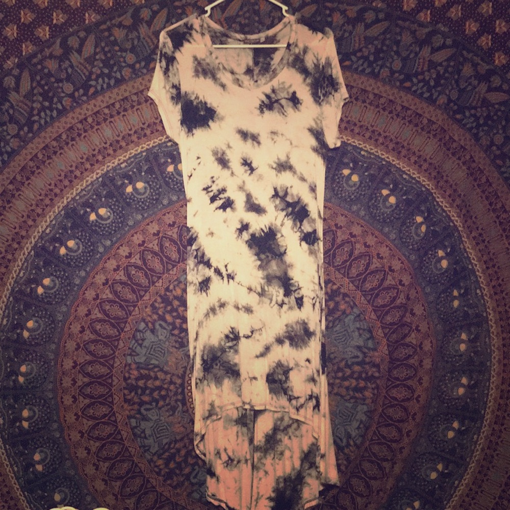 B&W high-low dress