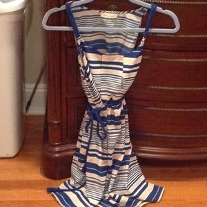 Striped dress with rope belt