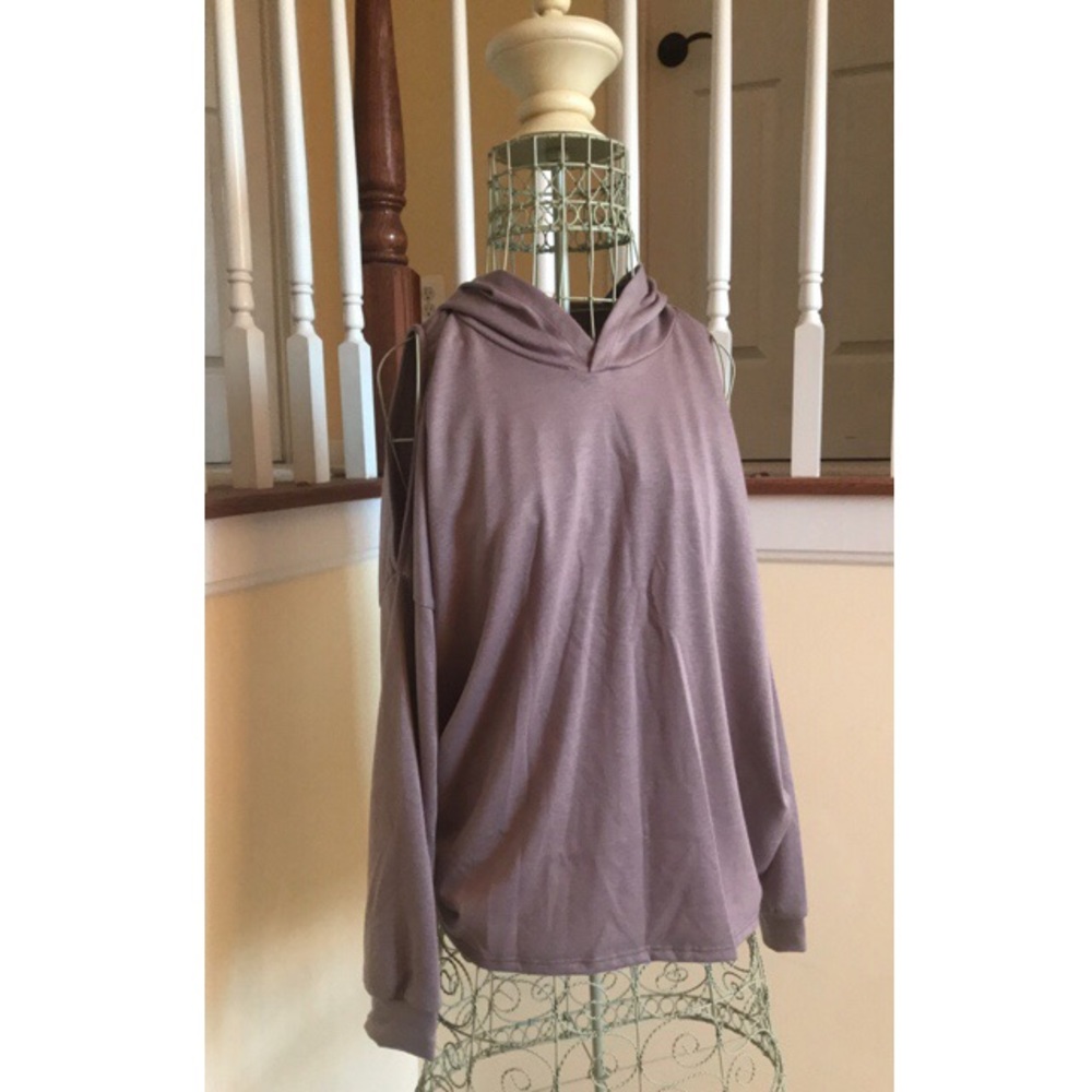 🌸 Mocha Cold Shoulder Hoodie