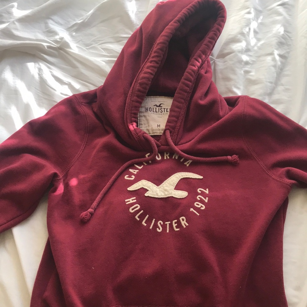 Burgundy Hollister hoodie