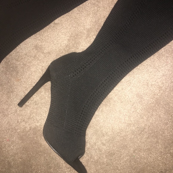 windsor thigh high stretch sock boots - Picture 2 of 3