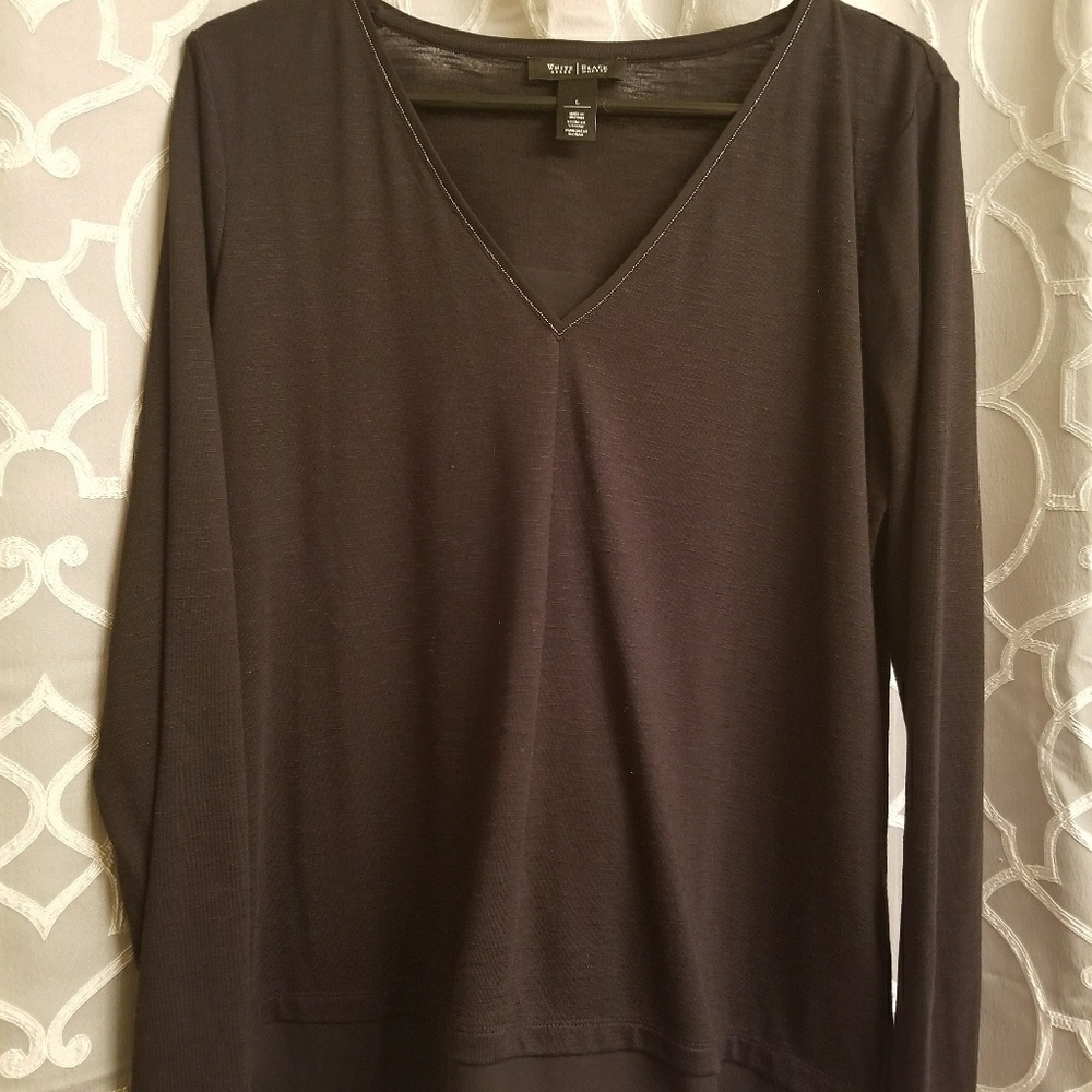 WHBM Black with Shimmer Accent and Sheer Bottom