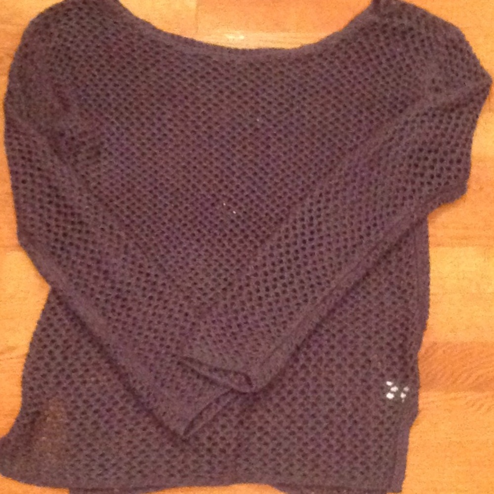 Dark gray holey sweater