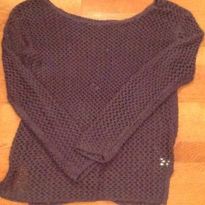 Dark gray holey sweater
