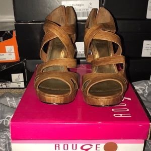 Brown wooden looking heels