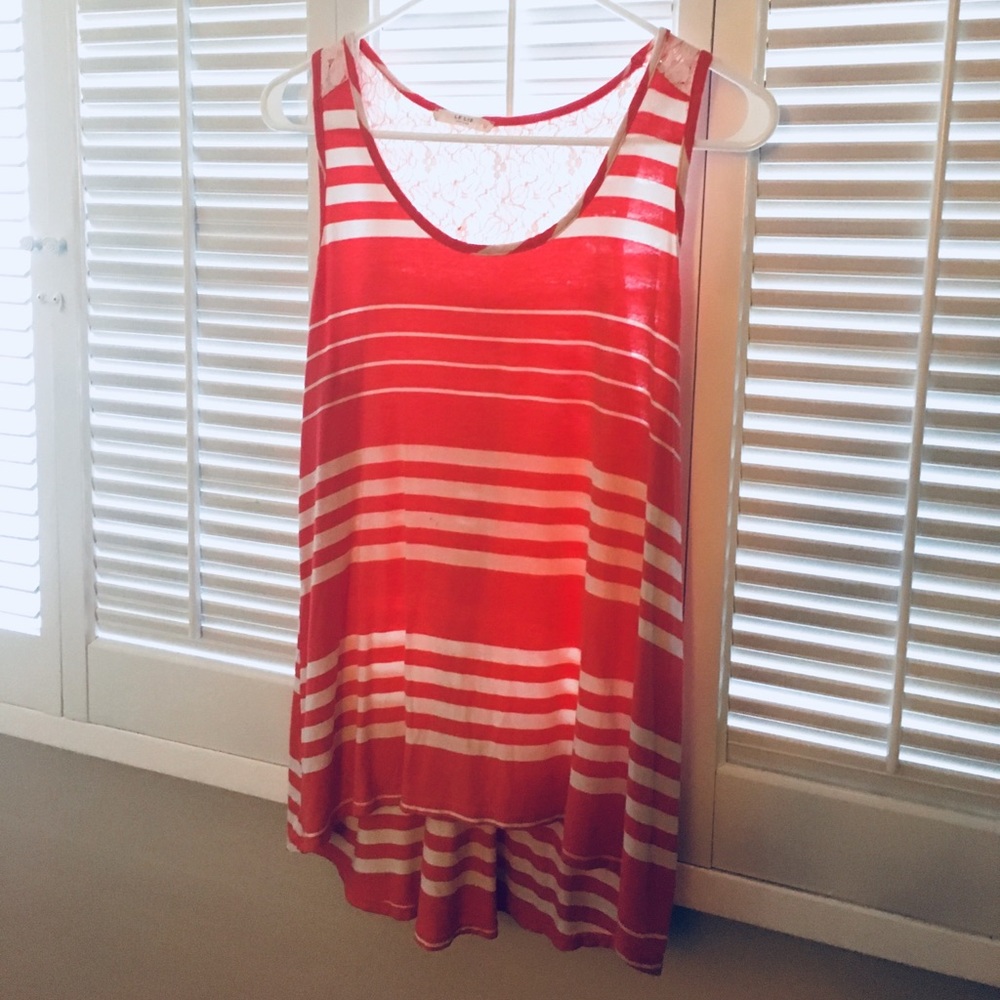Le Lis Striped Tank Top Size Small