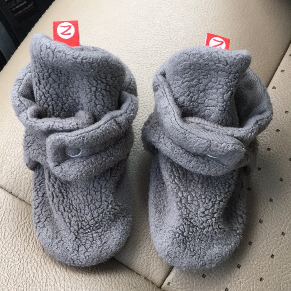 Zutano booties gray 12m
