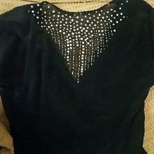 Black silk blouse