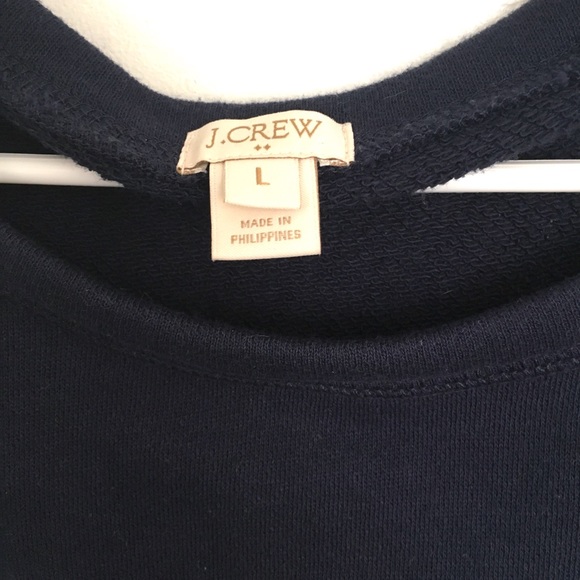 J. Crew navy and white sweater shirt. - Picture 3 of 7