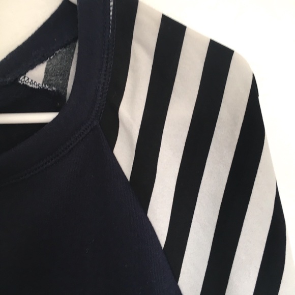 J. Crew navy and white sweater shirt. - Picture 4 of 7