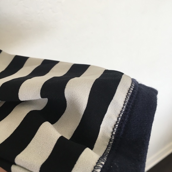 J. Crew navy and white sweater shirt. - Picture 6 of 7