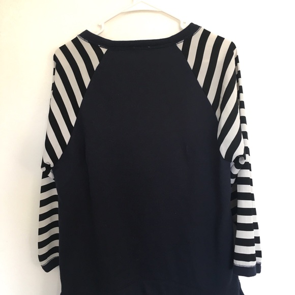 J. Crew navy and white sweater shirt. - Picture 7 of 7