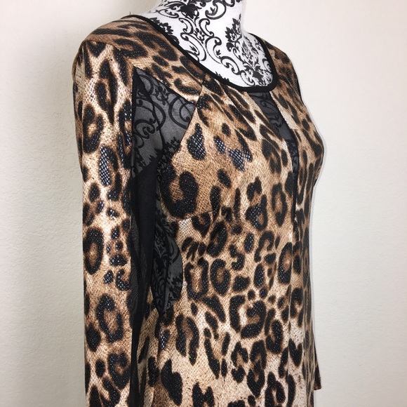 VINTAGE Glittery Snake/ Leopard Body Con Dress - Picture 2 of 8