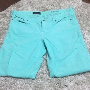 J. Crew Mint green corduroy.