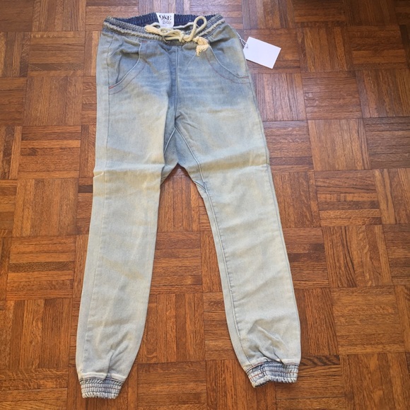 One Teaspoon Super Trackies Denim Jogger Pants - Picture 3 of 8