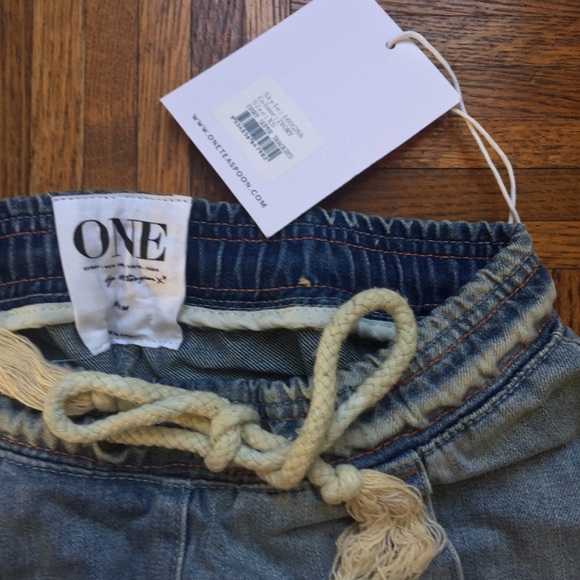 One Teaspoon Super Trackies Denim Jogger Pants - Picture 6 of 8