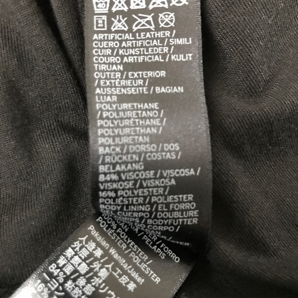 Topshop • Vegan Faux Leather Moto Biker Zip Jacket - Picture 7 of 8