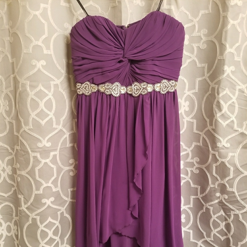 High Low Dress with Waist Accents