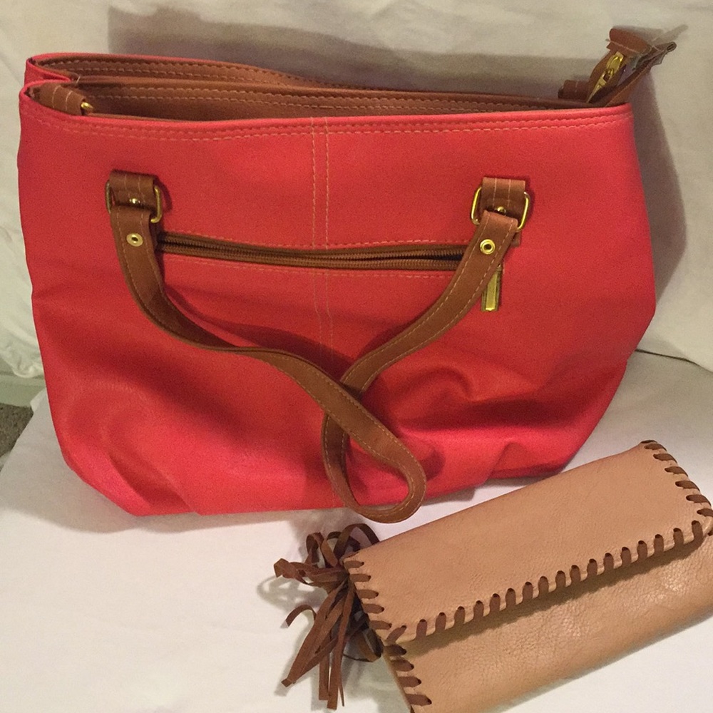 Purse (small tote style) and wallet. NWOT.