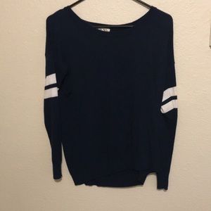Pink Rose Navy Sweater