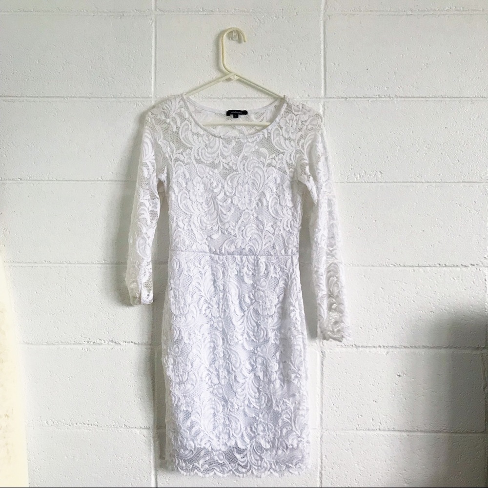 White Lace Midi Dress | Ambiance