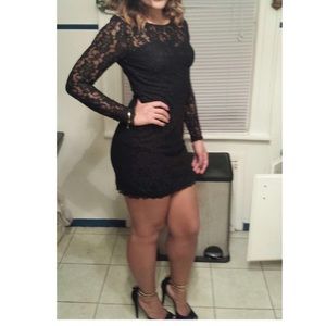 EXPRESS Lace Dress in Black, Size S