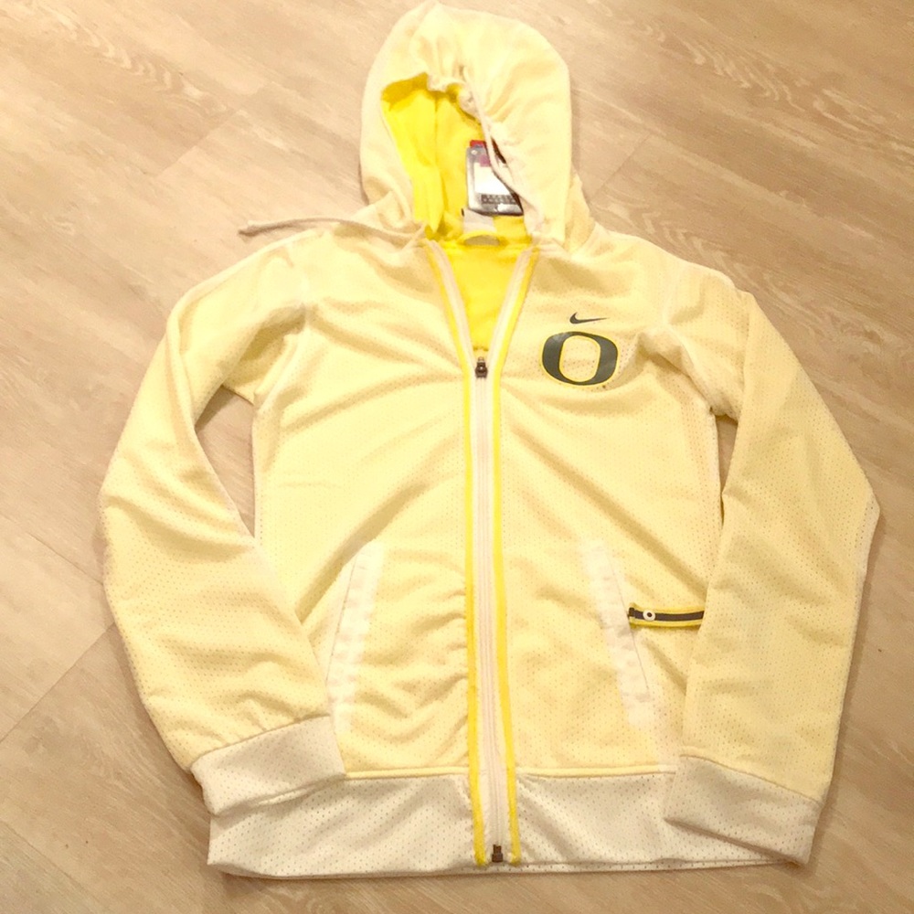 Nike University of Oregon yellow Zip up