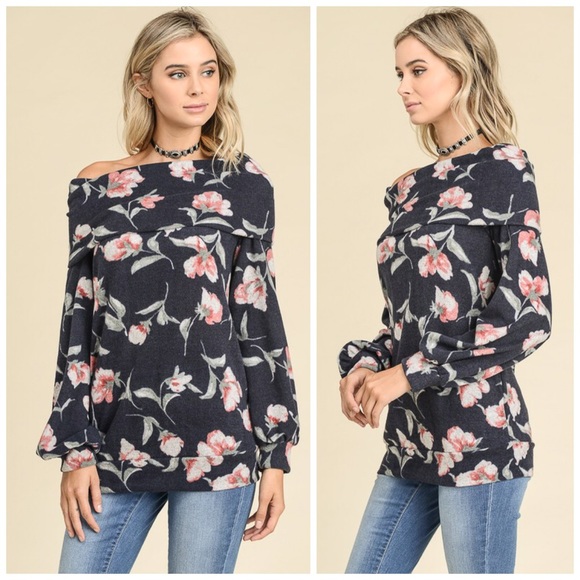 LAST 1! 💕 Soft On/Off Shoulder Brushed Hacci Top! - Picture 3 of 5