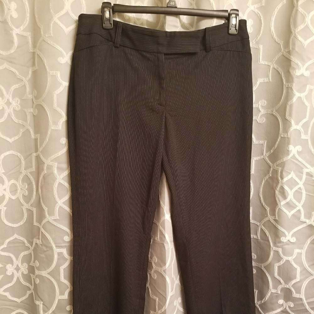 WHBM Black Pin Striped Dress Pants