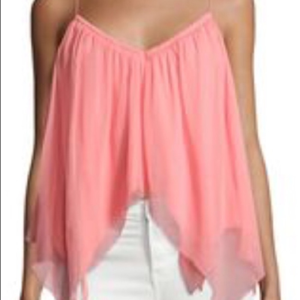 Elizabeth and James Coral Pink Silk Tank (NEW)