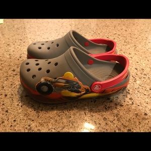 Monster Truck Crocs, Kids Size 12-13, Like New!