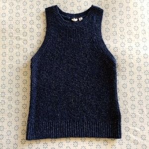 GAP sleeveless sweater or vest, marled navy, XSP